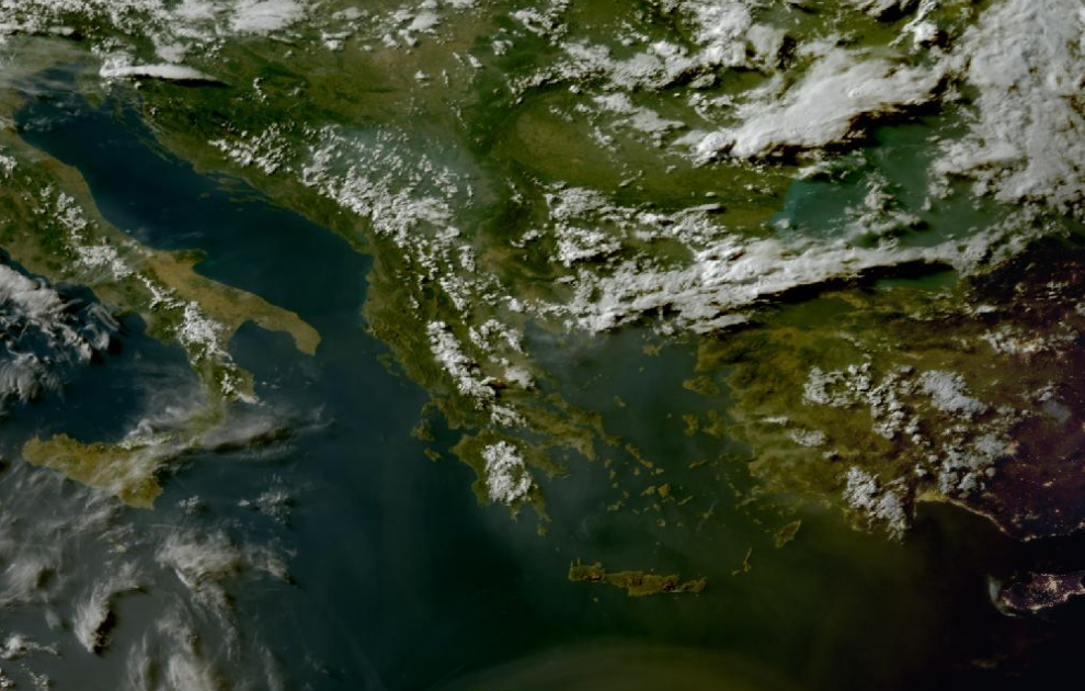 Τελευταία δορυφορική εικόνα νεφοκάλυψης