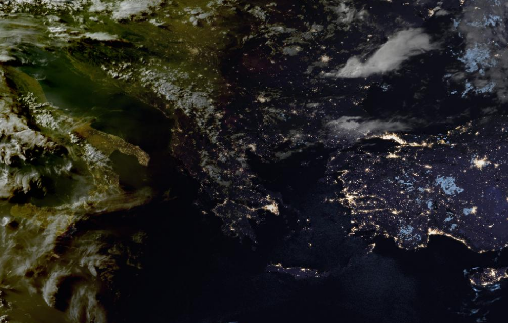 Τελευταία δορυφορική εικόνα νεφοκάλυψης