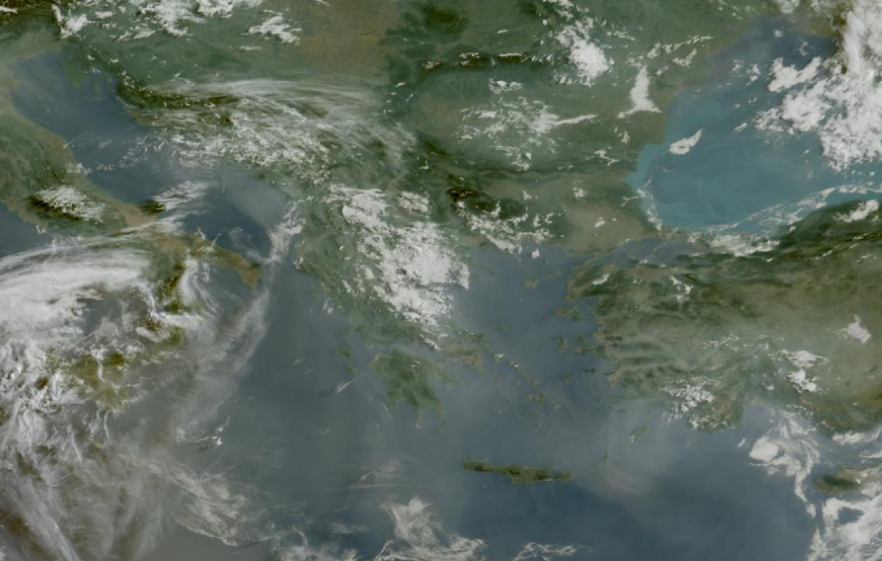 Τελευταία δορυφορική εικόνα νεφοκάλυψης