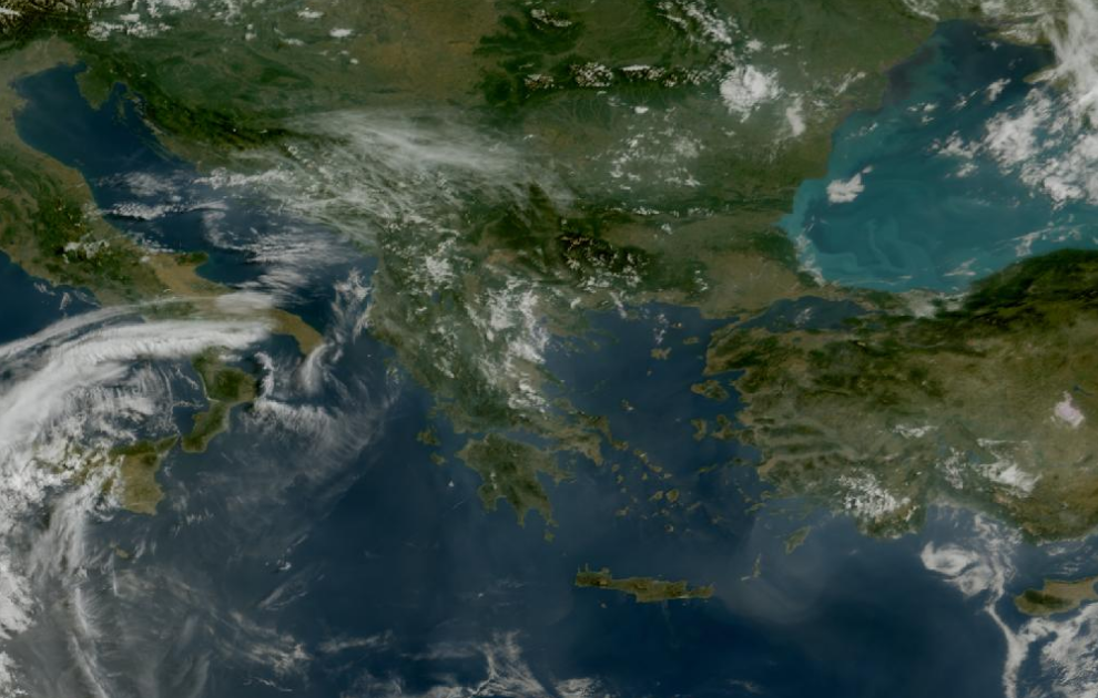 Τελευταία δορυφορική εικόνα νεφοκάλυψης