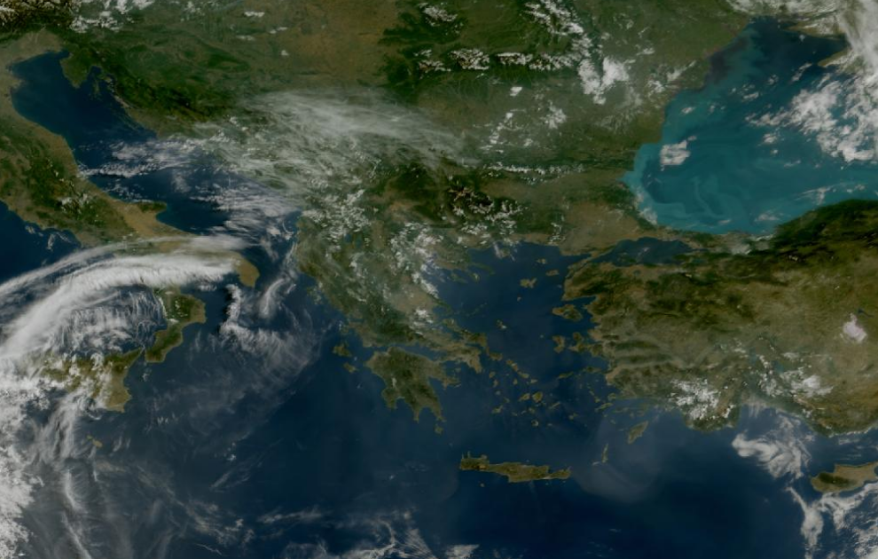 Τελευταία δορυφορική εικόνα νεφοκάλυψης
