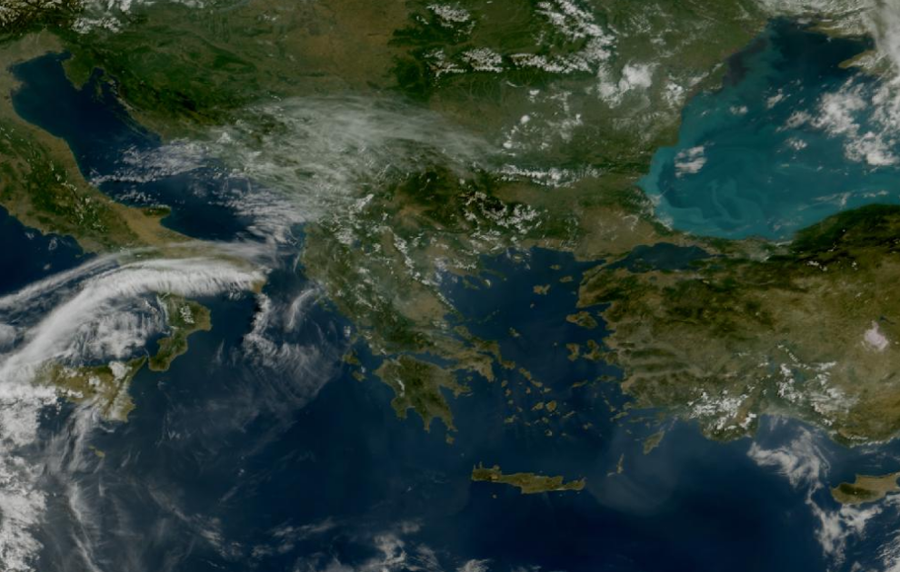 Τελευταία δορυφορική εικόνα νεφοκάλυψης