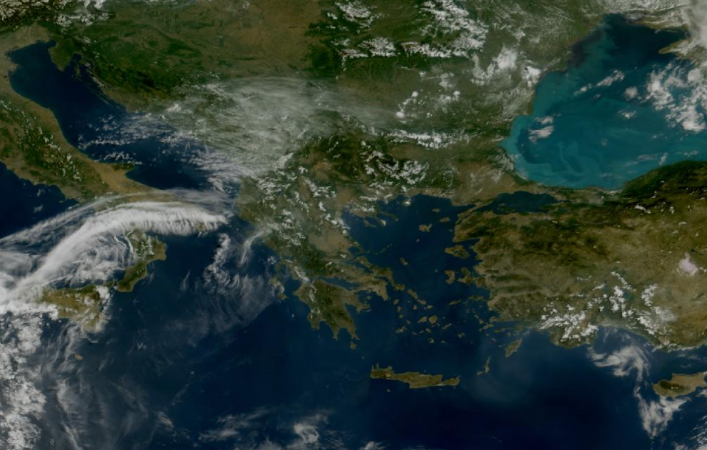 Τελευταία δορυφορική εικόνα νεφοκάλυψης