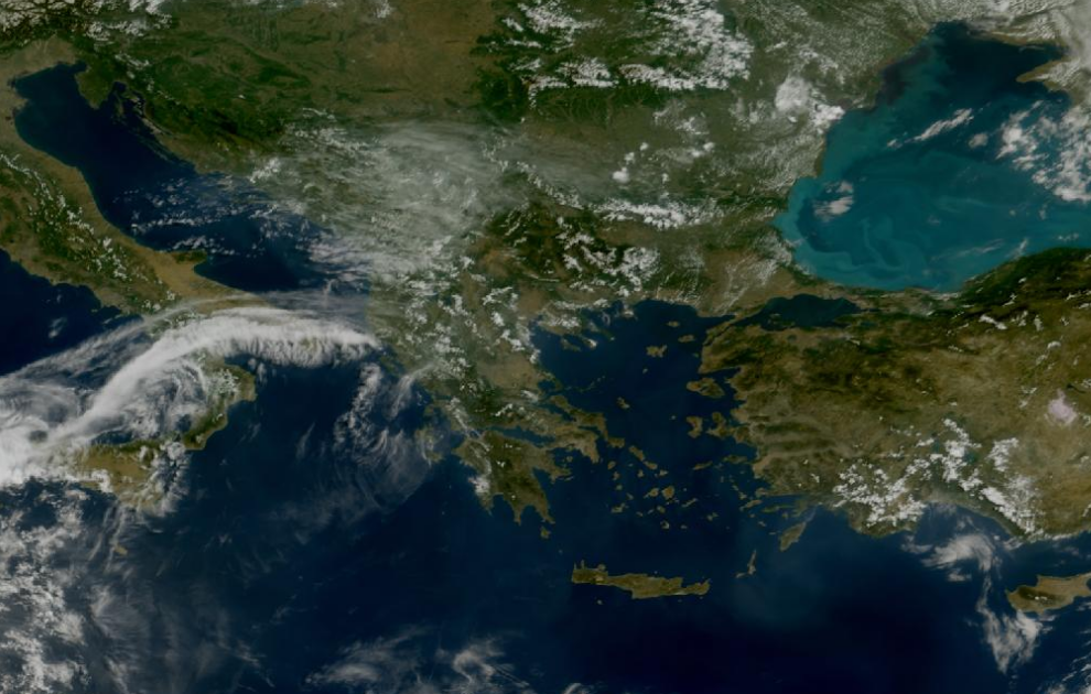 Τελευταία δορυφορική εικόνα νεφοκάλυψης