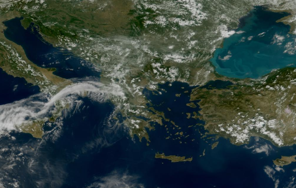 Τελευταία δορυφορική εικόνα νεφοκάλυψης