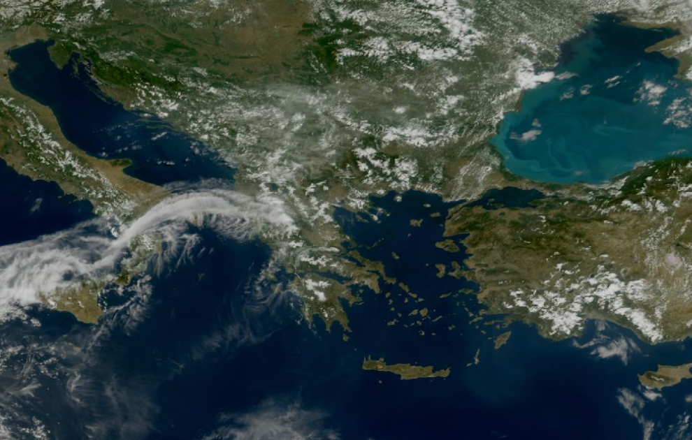 Τελευταία δορυφορική εικόνα νεφοκάλυψης