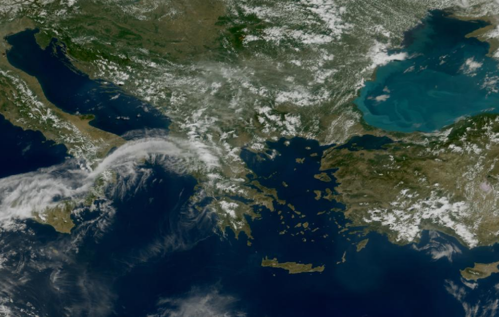 Τελευταία δορυφορική εικόνα νεφοκάλυψης