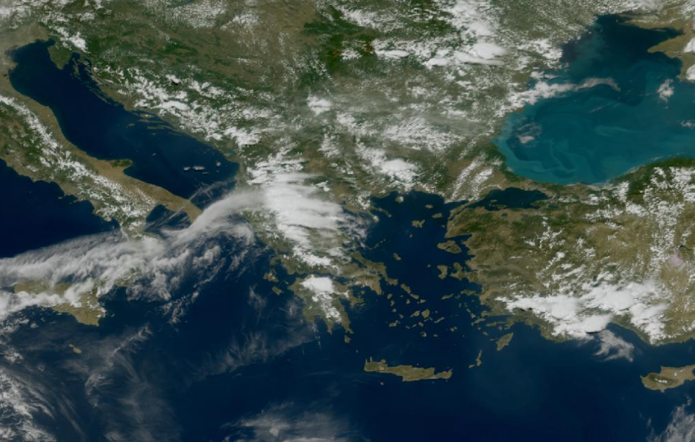 Τελευταία δορυφορική εικόνα νεφοκάλυψης