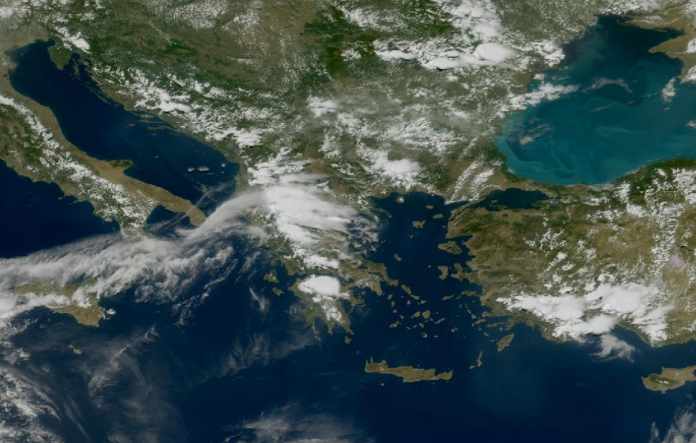 Τελευταία δορυφορική εικόνα νεφοκάλυψης