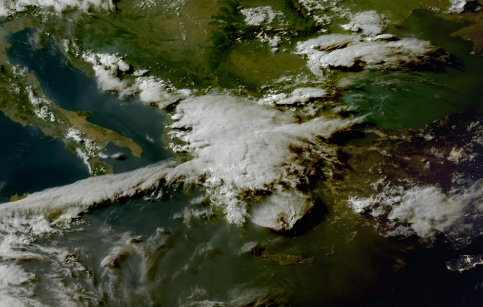 Τελευταία δορυφορική εικόνα νεφοκάλυψης