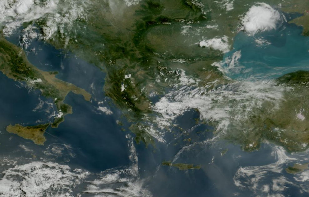 Τελευταία δορυφορική εικόνα νεφοκάλυψης