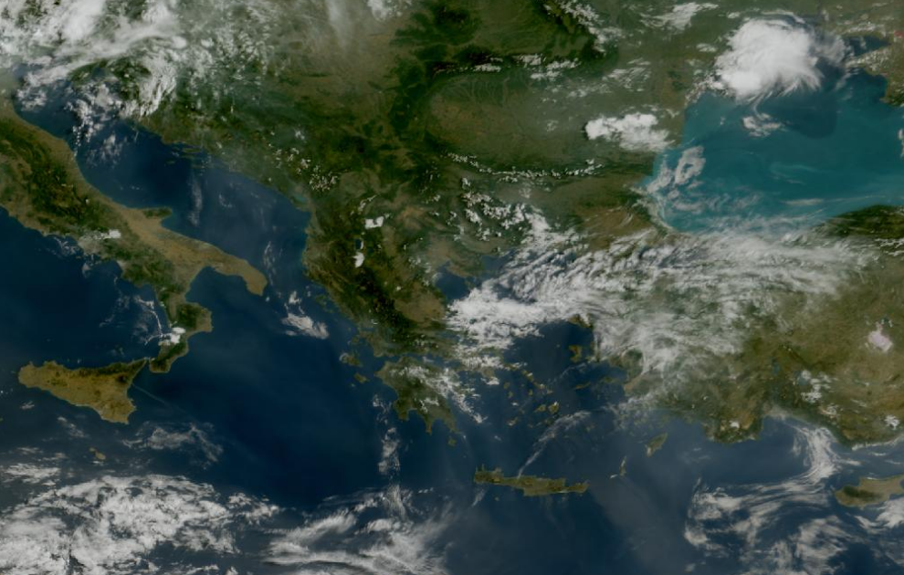 Τελευταία δορυφορική εικόνα νεφοκάλυψης