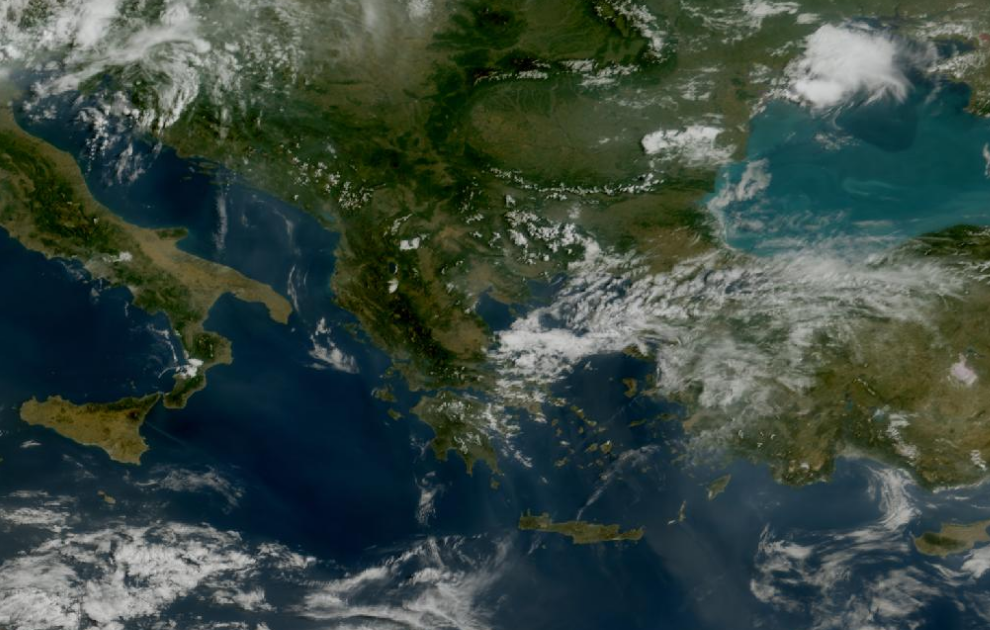Τελευταία δορυφορική εικόνα νεφοκάλυψης