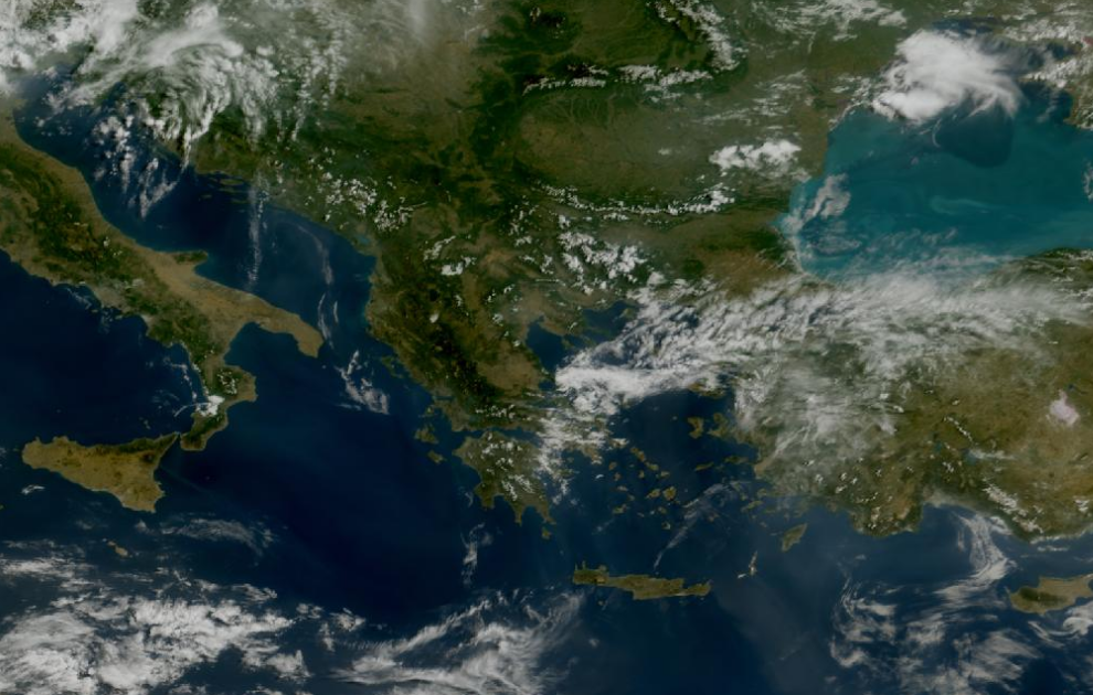 Τελευταία δορυφορική εικόνα νεφοκάλυψης