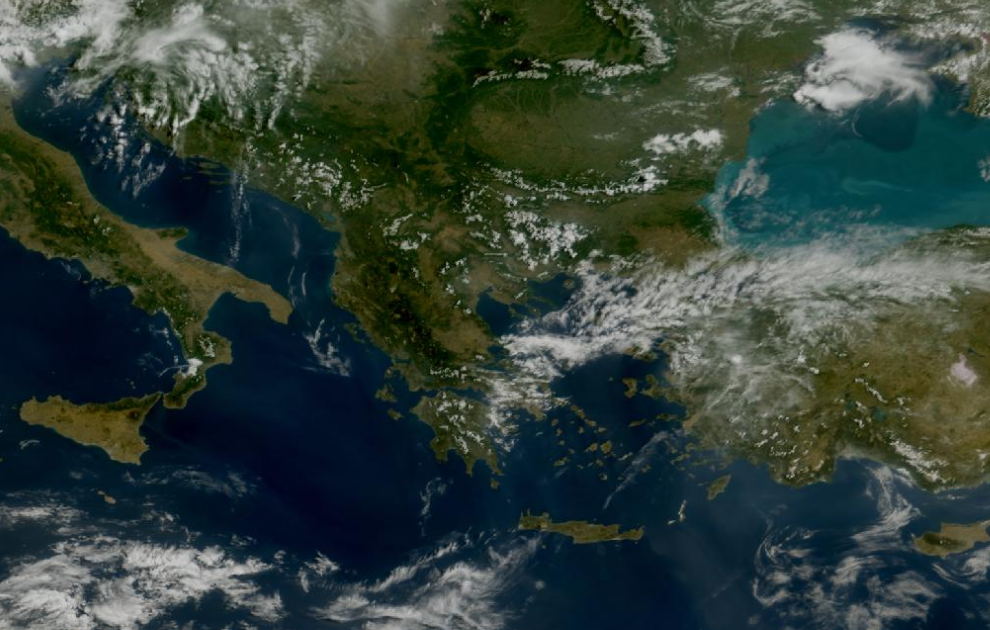 Τελευταία δορυφορική εικόνα νεφοκάλυψης