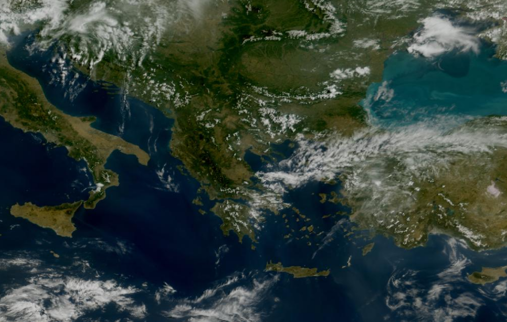 Τελευταία δορυφορική εικόνα νεφοκάλυψης