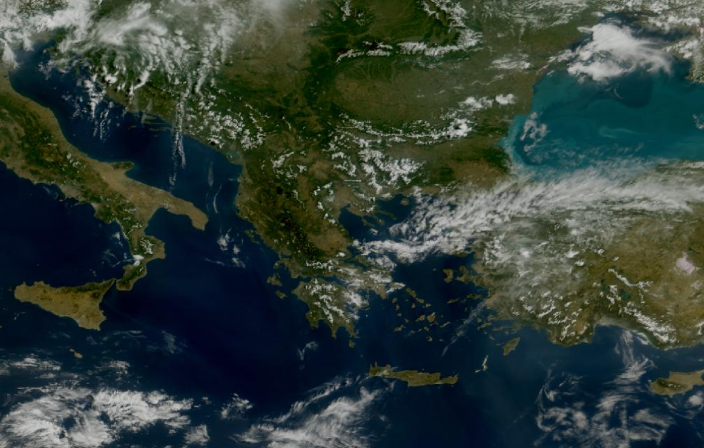 Τελευταία δορυφορική εικόνα νεφοκάλυψης