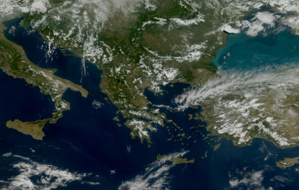 Τελευταία δορυφορική εικόνα νεφοκάλυψης