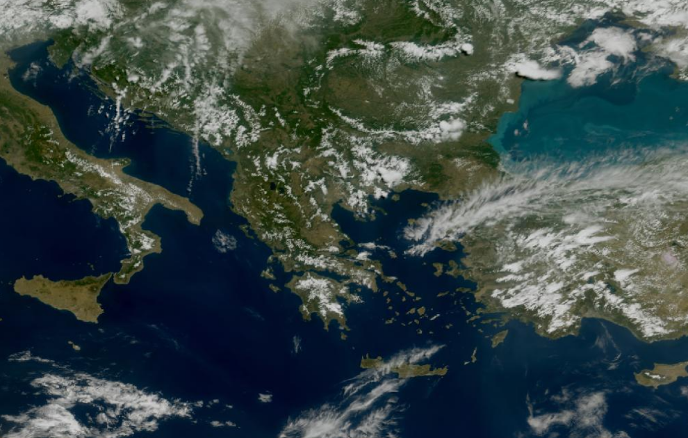 Τελευταία δορυφορική εικόνα νεφοκάλυψης