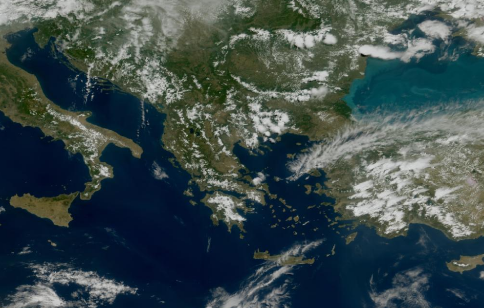 Τελευταία δορυφορική εικόνα νεφοκάλυψης