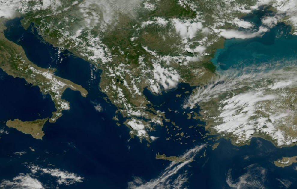 Τελευταία δορυφορική εικόνα νεφοκάλυψης