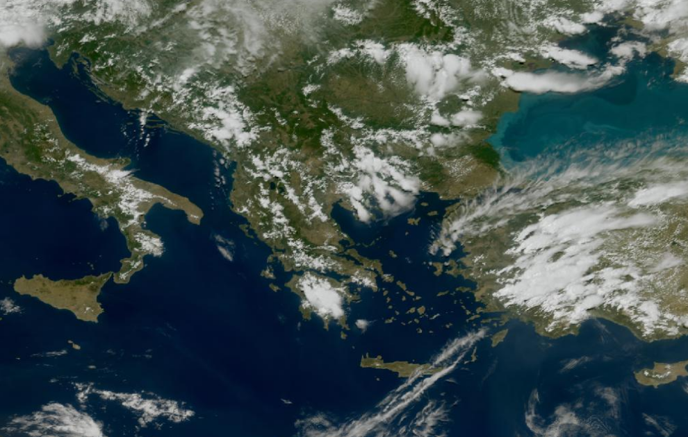 Τελευταία δορυφορική εικόνα νεφοκάλυψης