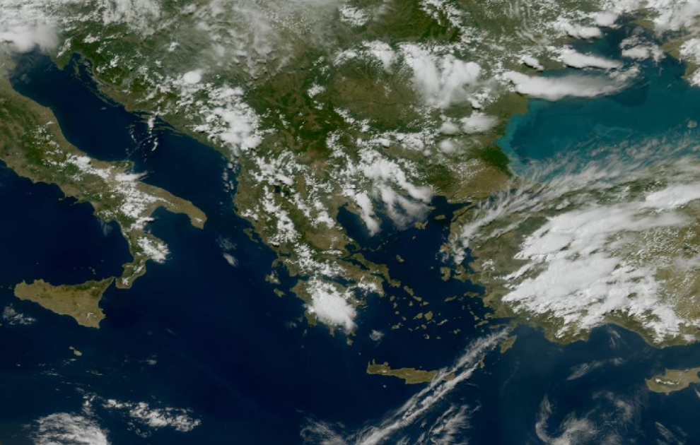 Τελευταία δορυφορική εικόνα νεφοκάλυψης