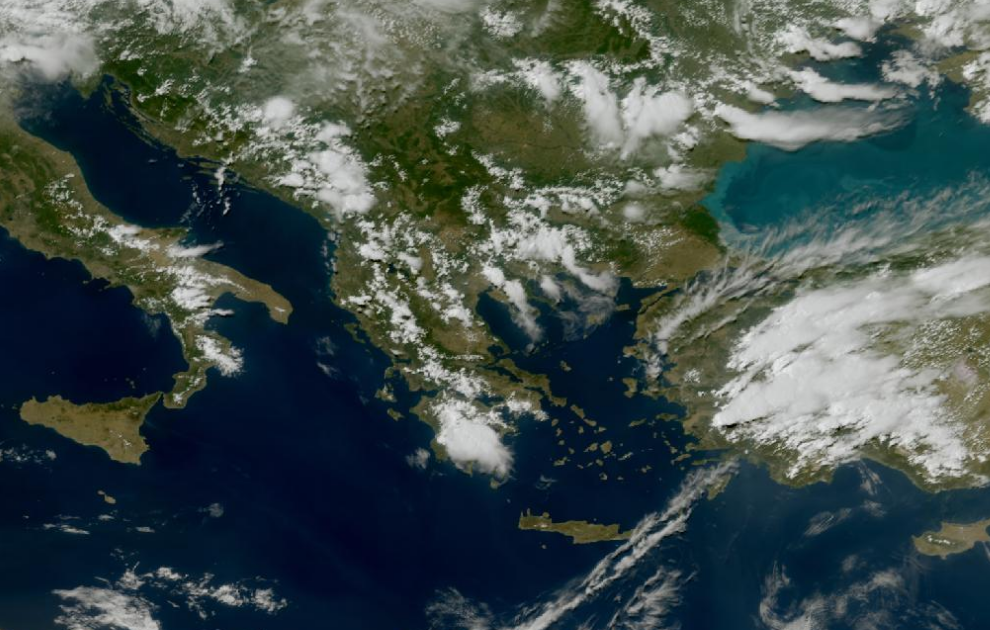 Τελευταία δορυφορική εικόνα νεφοκάλυψης