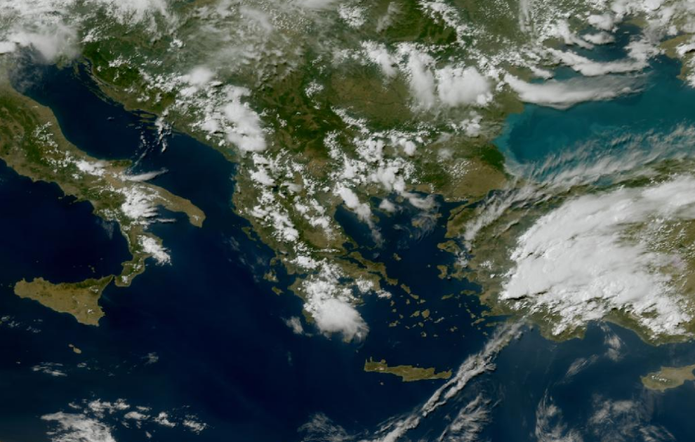 Τελευταία δορυφορική εικόνα νεφοκάλυψης