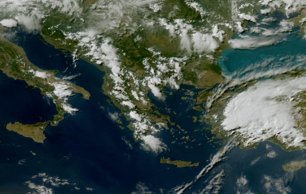 Τελευταία δορυφορική εικόνα νεφοκάλυψης