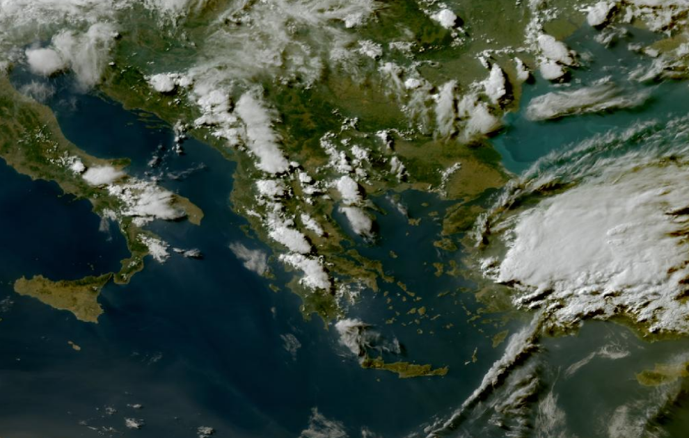 Τελευταία δορυφορική εικόνα νεφοκάλυψης