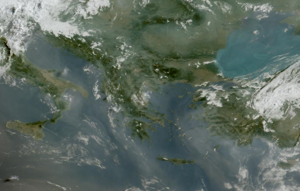 Τελευταία δορυφορική εικόνα νεφοκάλυψης