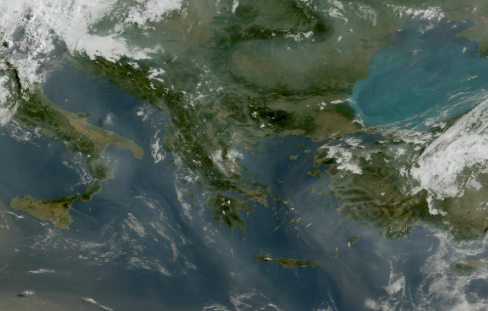 Τελευταία δορυφορική εικόνα νεφοκάλυψης