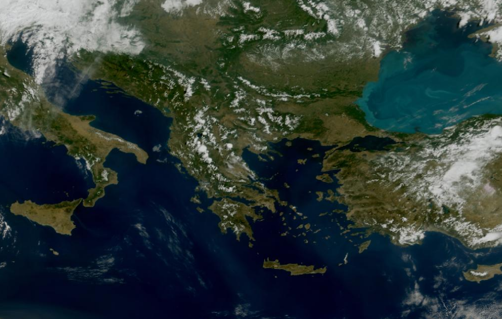 Τελευταία δορυφορική εικόνα νεφοκάλυψης