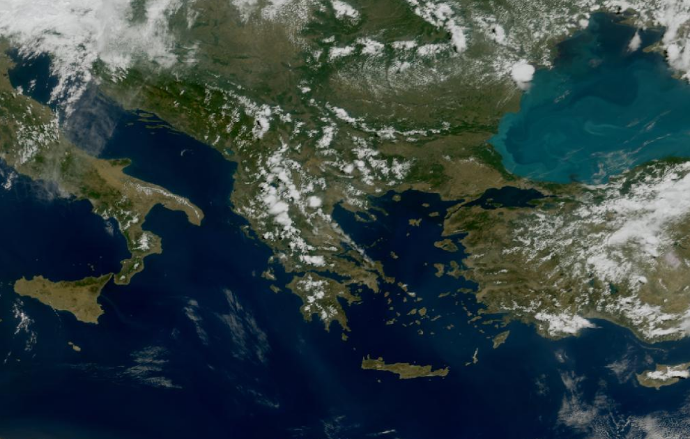 Τελευταία δορυφορική εικόνα νεφοκάλυψης