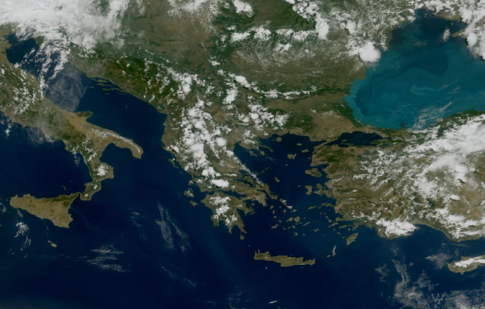 Τελευταία δορυφορική εικόνα νεφοκάλυψης