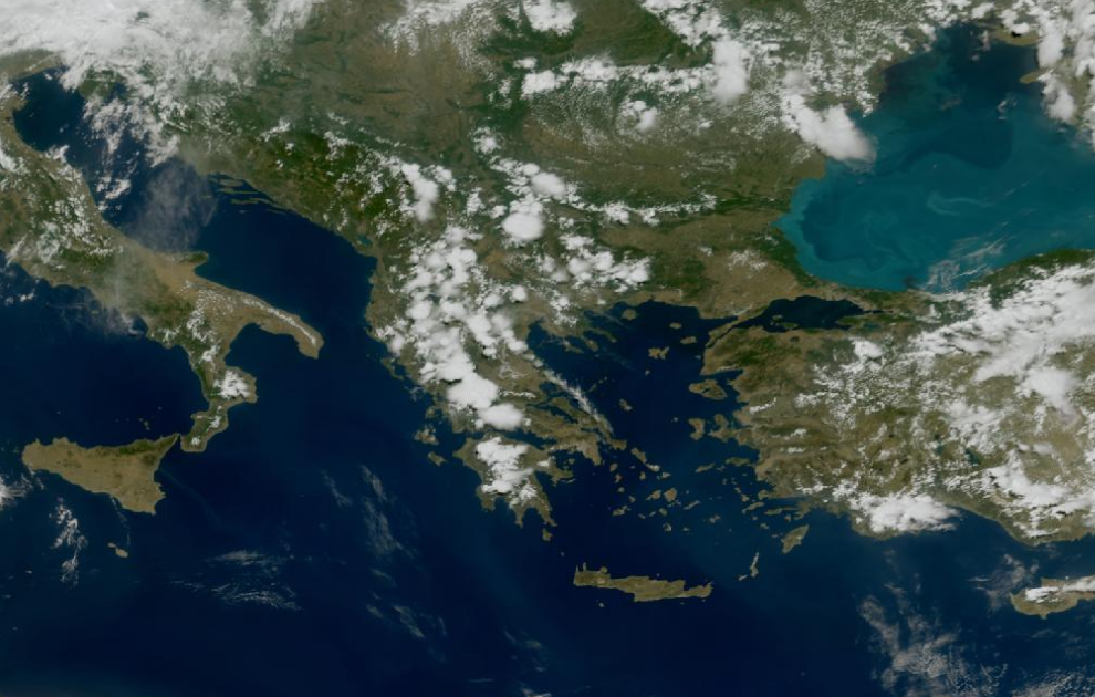 Τελευταία δορυφορική εικόνα νεφοκάλυψης