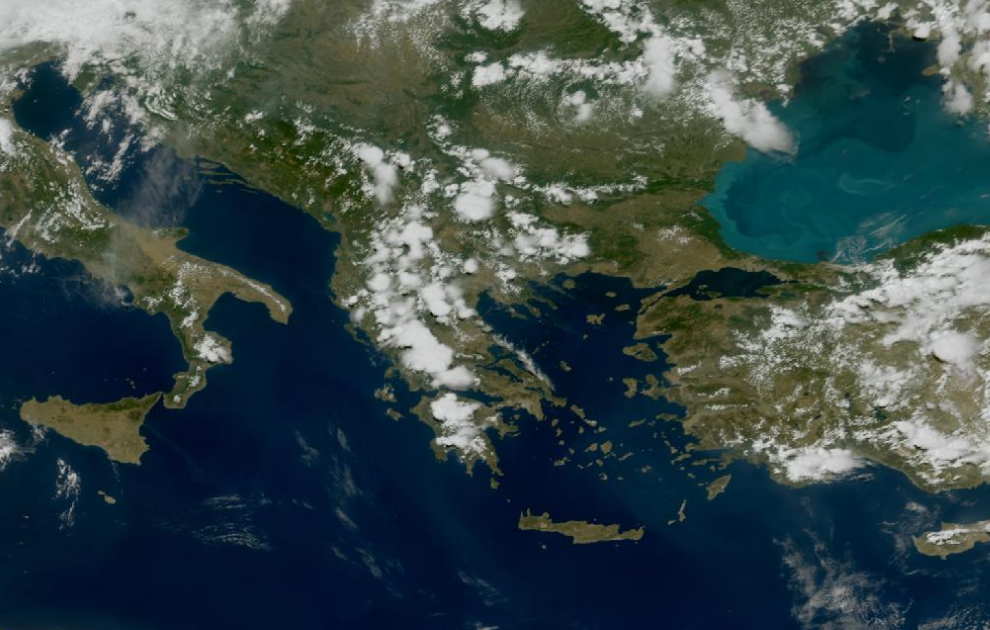 Τελευταία δορυφορική εικόνα νεφοκάλυψης
