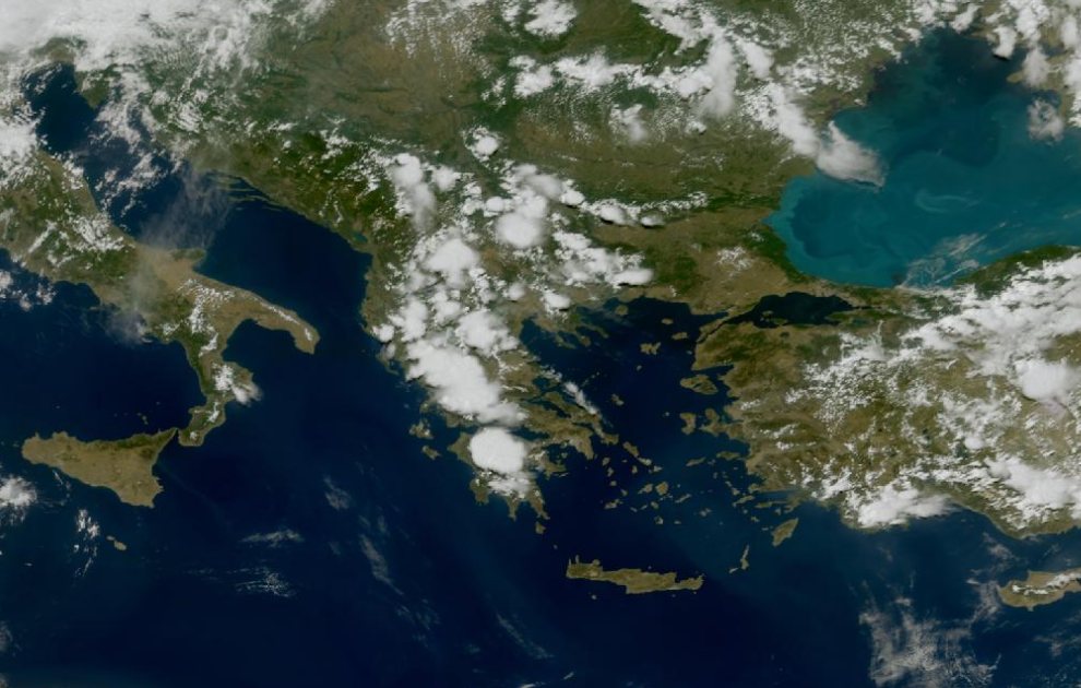 Τελευταία δορυφορική εικόνα νεφοκάλυψης