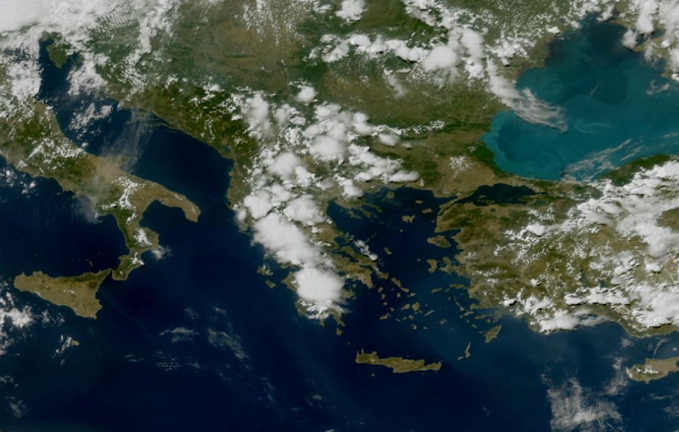 Τελευταία δορυφορική εικόνα νεφοκάλυψης