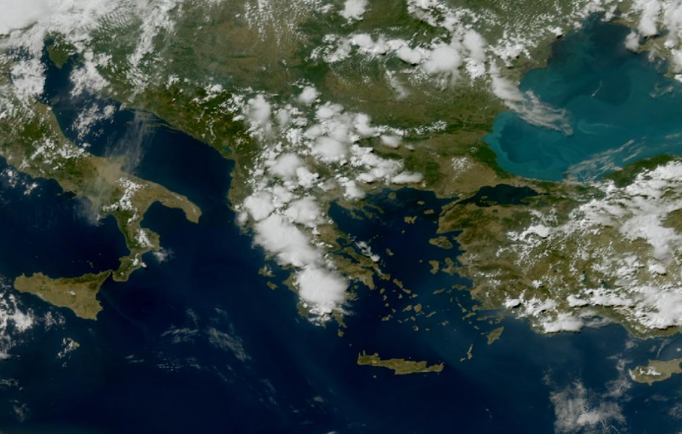 Τελευταία δορυφορική εικόνα νεφοκάλυψης