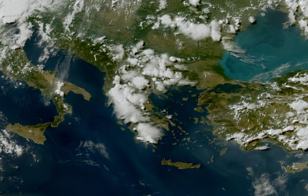Τελευταία δορυφορική εικόνα νεφοκάλυψης