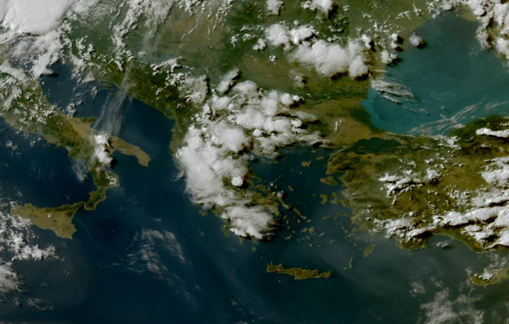 Τελευταία δορυφορική εικόνα νεφοκάλυψης