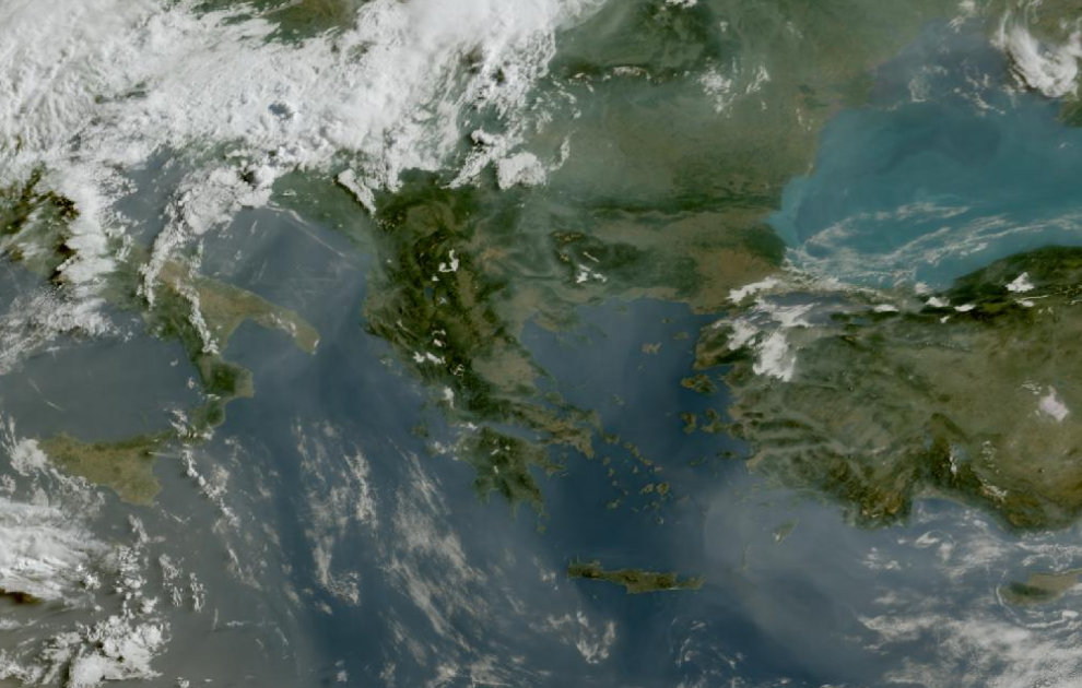 Τελευταία δορυφορική εικόνα νεφοκάλυψης