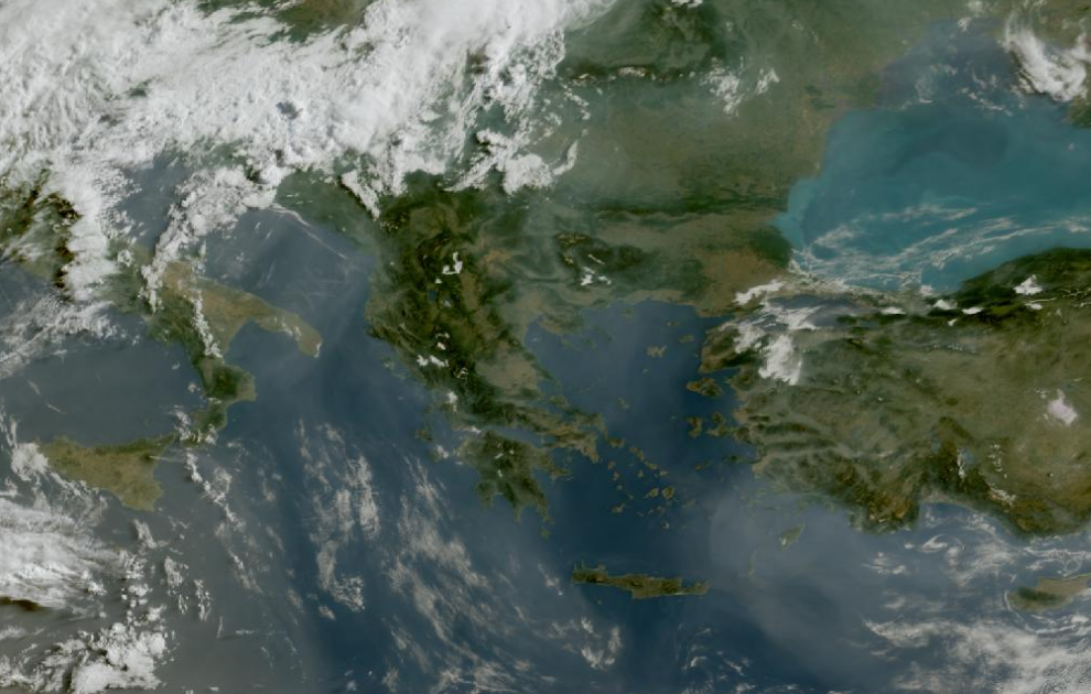 Τελευταία δορυφορική εικόνα νεφοκάλυψης