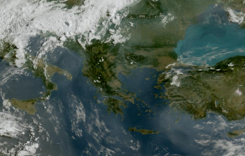 Τελευταία δορυφορική εικόνα νεφοκάλυψης
