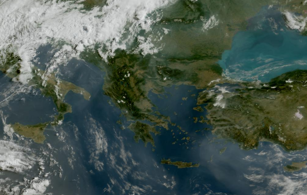 Τελευταία δορυφορική εικόνα νεφοκάλυψης