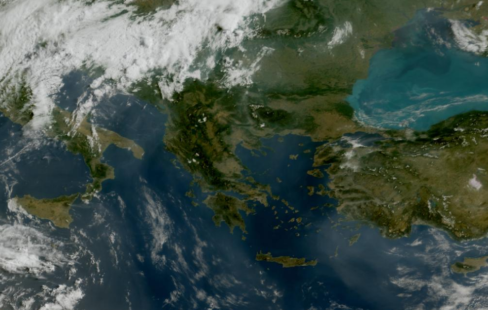 Τελευταία δορυφορική εικόνα νεφοκάλυψης