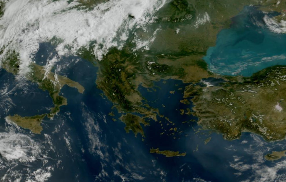 Τελευταία δορυφορική εικόνα νεφοκάλυψης