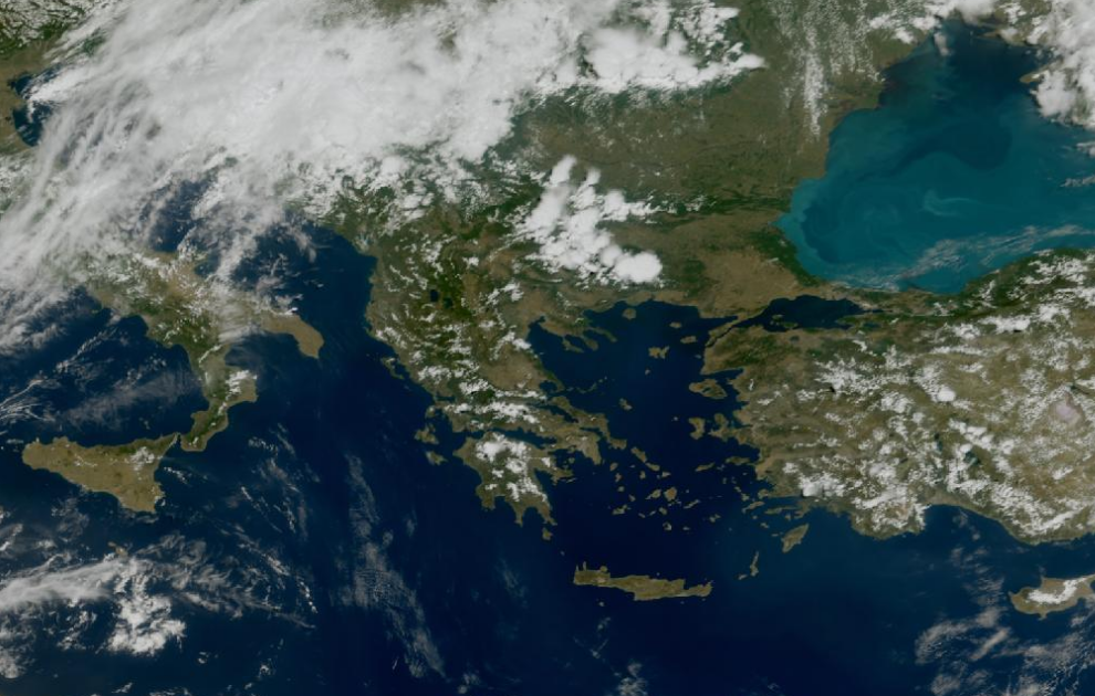 Τελευταία δορυφορική εικόνα νεφοκάλυψης